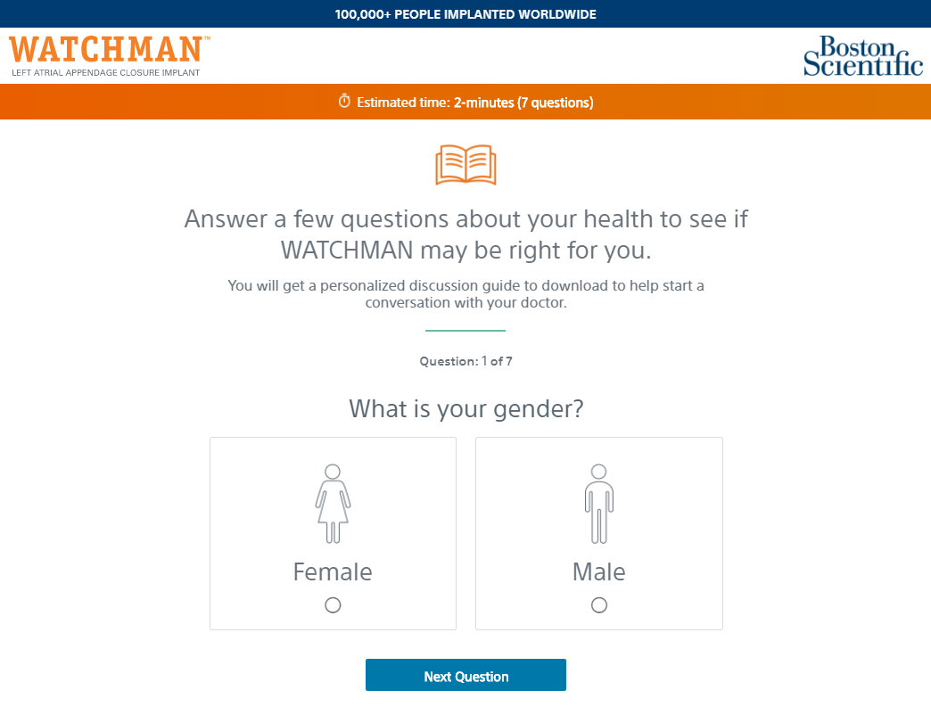 WATCHMAN eligibility survey