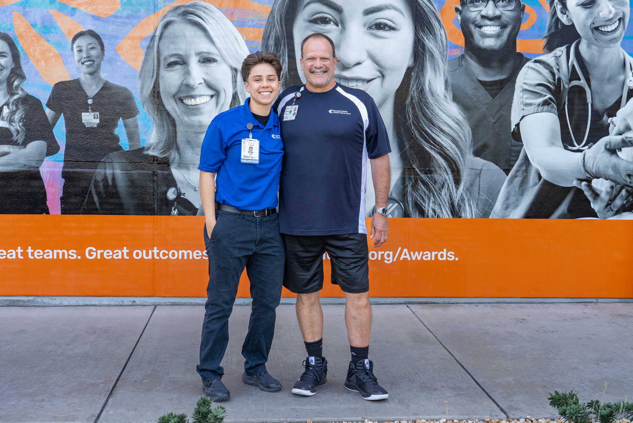 Employee Patrick Tazio and his son.